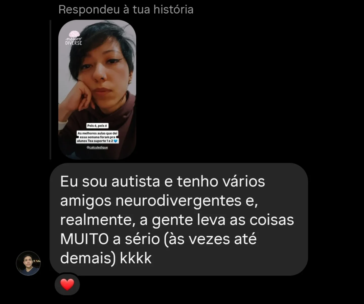 Depoimento aluno neurodivergente